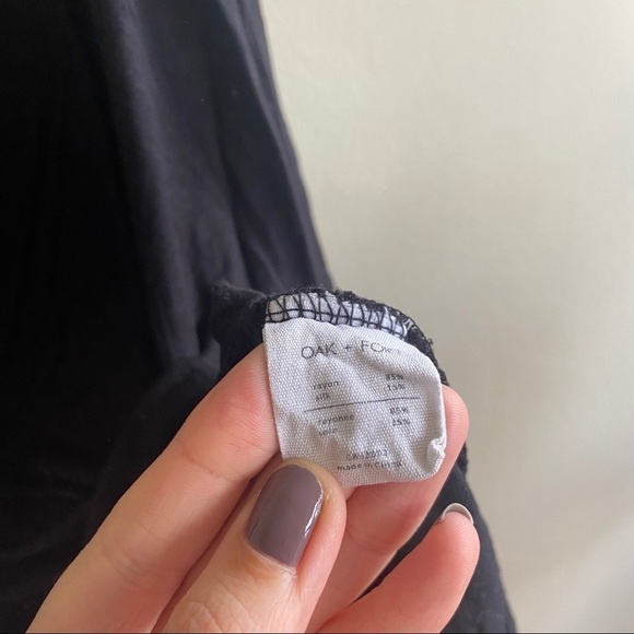 OAK + FORT Black Batwing Shirt Size Small - Picture 4 of 6